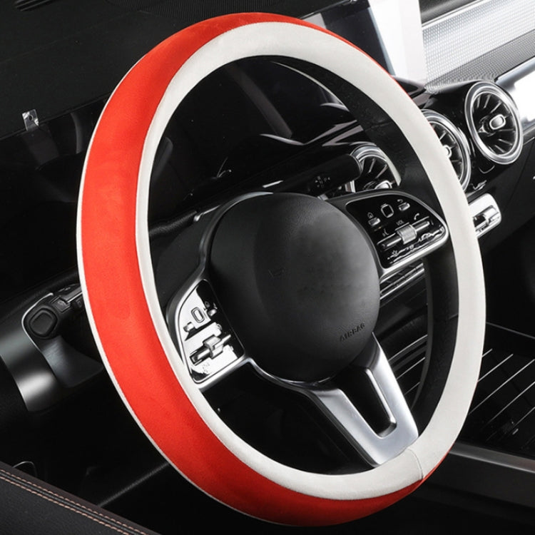 Car Steering Wheel Short Plush Winter Non-slip Grip Cover, Size: 38cm(Round Black) - free shipping - PMC TechLife - Order now!