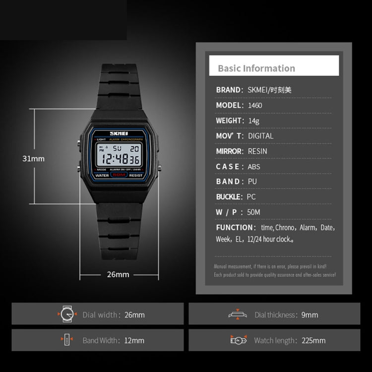 SKMEI 1460 Children Luminous Multifunctional Waterproof Thin Sports Watch(Black) - free shipping - PMC TechLife - Order now!