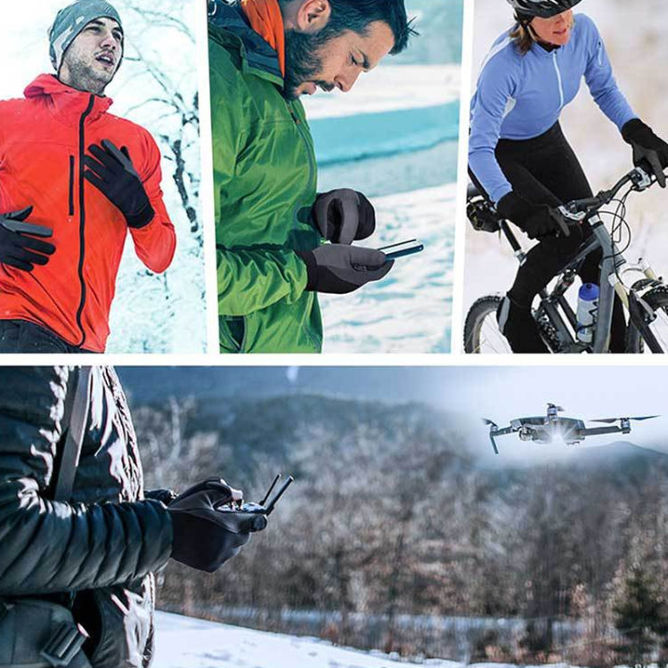 Touch Screen Anti-slip Waterproof Outdoor Sports Warm Cycling Gloves, Size: XL(Black) - free shipping - PMC TechLife - Order now!