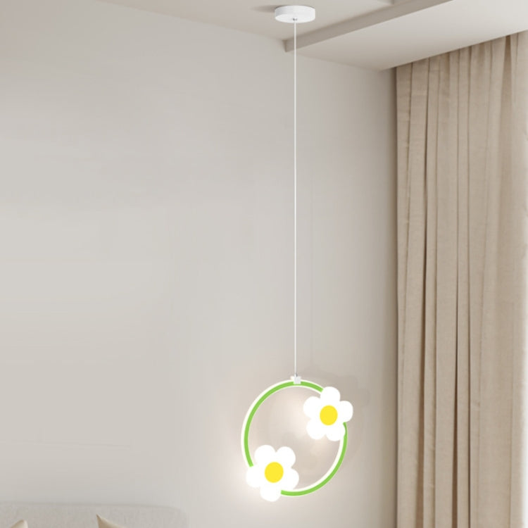 Children Room Bedside Warm Sunflower Chandelier, Color: Round Green White Light - Celling Lights & Chandeliers by PMc TechLife | Online Shopping South Africa | PMc TechLife | Buy Now Pay Later Mobicred