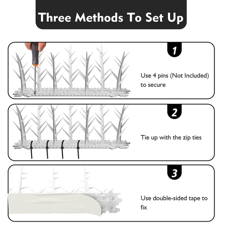 SK477 6pcs Plastic Anti-bird Thorn Anti-theft Anti-cat Thorn Electric Tree Branch Bird Repellent Thorn - free shipping - PMC TechLife - Order now!