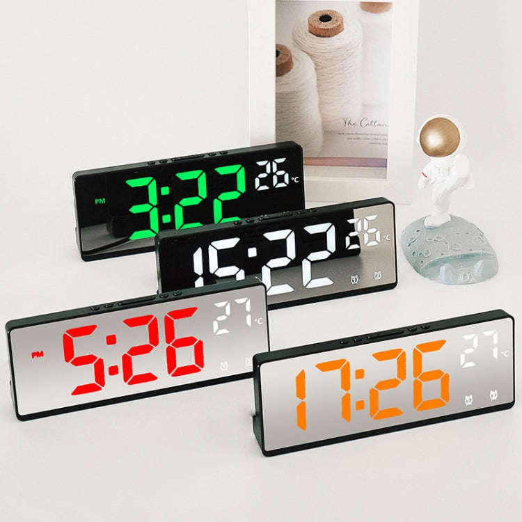 6631 LED Digital Display Multifunctional Electronic Clock Desktop Temperature Mirror Alarm Clock(Red Light) - Alarm Clocks by PMc TechLife | Online Shopping South Africa | PMc TechLife | Buy Now Pay Later Mobicred