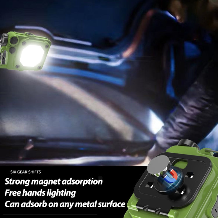 Mini Keychain COB Flashlight USB Rechargeable Magnetic Work Light For Outdoor Camping(Black) - Mini Flashlight by PMC TechLife | Online Shopping South Africa | PMC TechLife