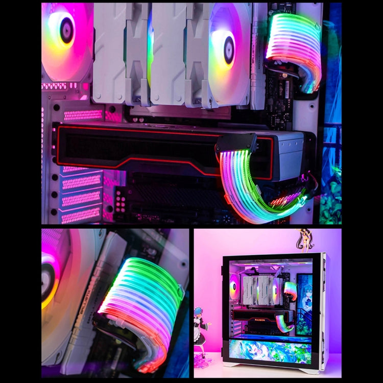 24pin Motherboard Power Supply Light Wire White 5V ARGB Neon Color Line - free shipping - PMC TechLife - Order now!