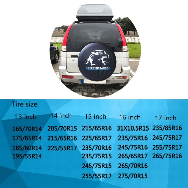 14 inch PVC Faux Leather Spare Wheel Cover Rear Tire Protector - Window Foils & Solar Protection by PMC TechLife | Online Shopping South Africa | PMC TechLife | Buy Now Pay Later Mobicred