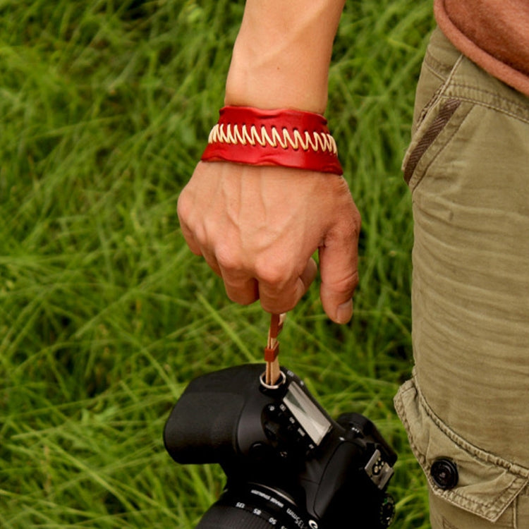 Zeku Retro Leather SLR Wristband Anti-drop Camera Wrist Strap without Camera(Coffee) - Camera Strap by PMC TechLife | Online Shopping South Africa | PMC TechLife | Buy Now Pay Later Mobicred
