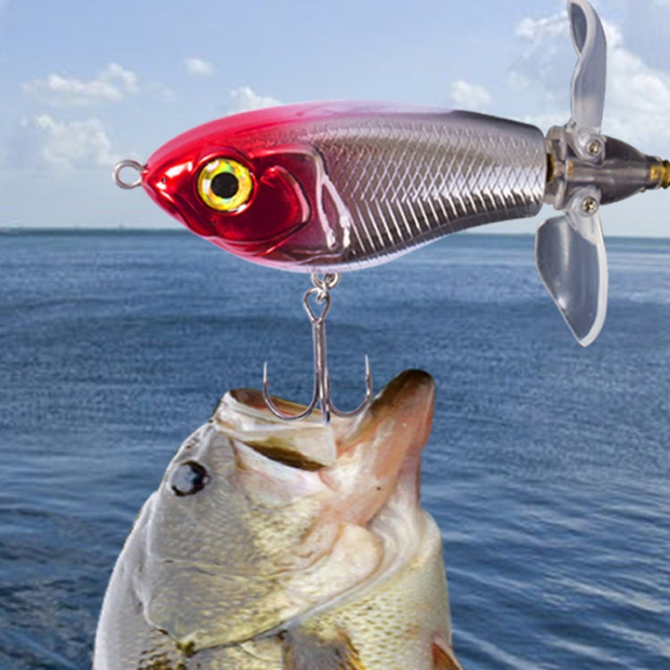 DF065 9g Double Paddle Tractor Surface Tether Roadrunner Fake Lure Long-distance Casting Lure(Red Head Silver) - Fishing Lures by PMC TechLife | Online Shopping South Africa | PMC TechLife | Buy Now Pay Later Mobicred