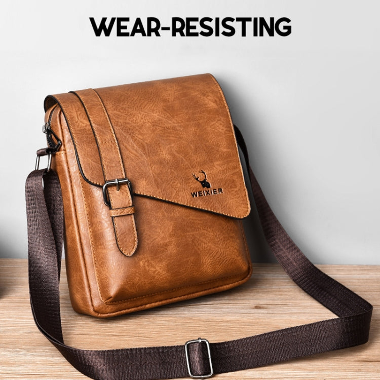 WEIXIER D266 Retro Crossbody Large Capacity Messenger Bag Shoulder Bag Tot Backpack(Dark Brown) - Single-shoulder Bags by WEIXIER | Online Shopping South Africa | PMC TechLife | Buy Now Pay Later Mobicred
