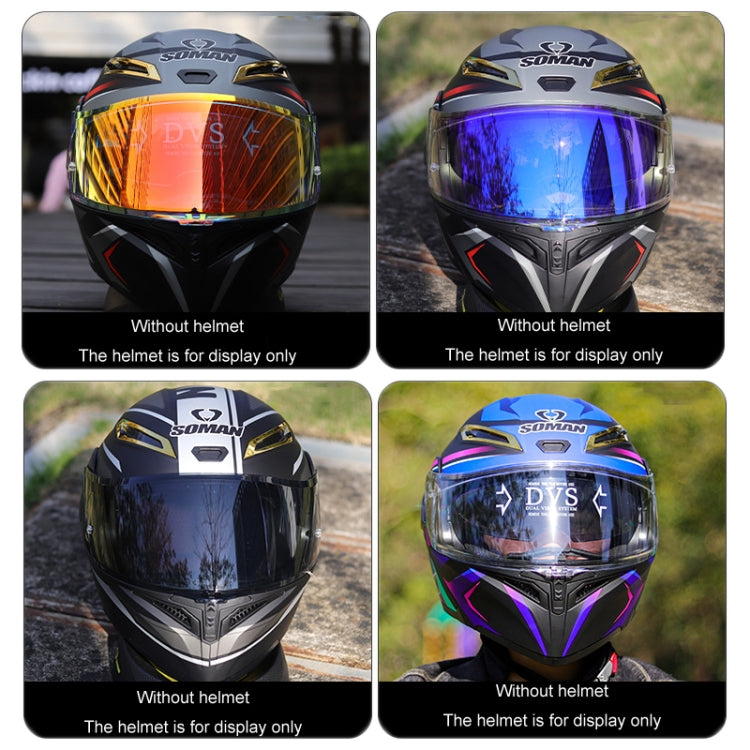 Motorcycle Helmet Lens with Anti-fog Spikes for SOMAN K1/K3SV/K5, Color: Transparent REVO Purple - Helmets by PMC TechLife | Online Shopping South Africa | PMC TechLife | Buy Now Pay Later Mobicred