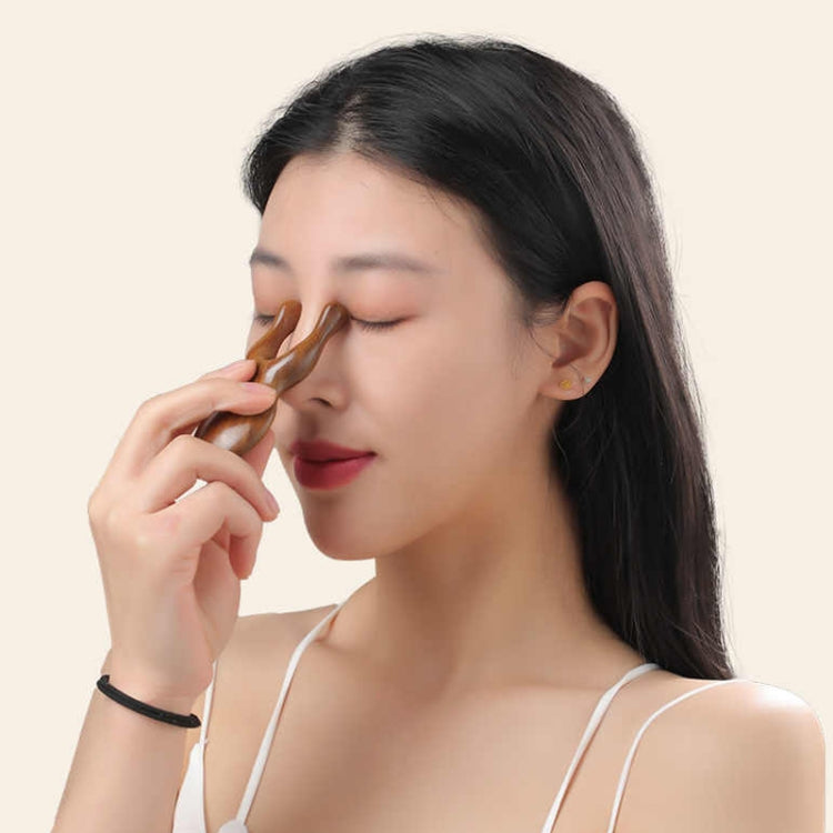 Gold Sandalwood Solid Wood Massage Eye Scraping And Nose Massage, Color Random Delivery - free shipping - PMC TechLife - Order now!