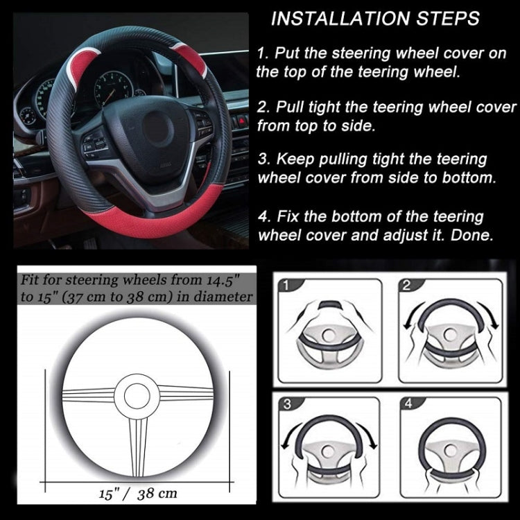 38cm Cute Rabbit Women Cartoon Car Steering Wheel Cover, Color: Round Black Rose Red - Steering Wheel Accessories by PMC TechLife | Online Shopping South Africa | PMC TechLife | Buy Now Pay Later Mobicred