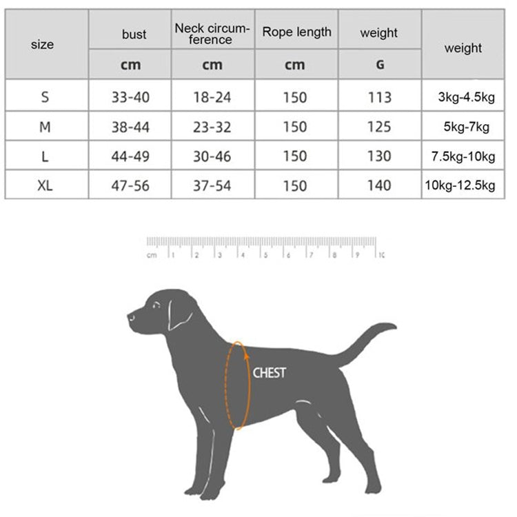 Pet Vest Harness + Traction Rope Set Reflective Breathable Dog Cat Harness, Size: M(Red) - Leashes by PMC TechLife | Online Shopping South Africa | PMC TechLife