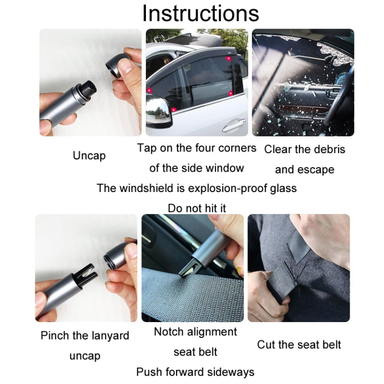 Vehicle-Mounted Multifunctional Broken Window Escape Safety Hammer(Red) - Emergency Hammer by PMC TechLife | Online Shopping South Africa | PMC TechLife | Buy Now Pay Later Mobicred