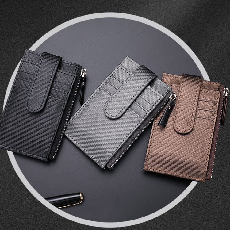 For Airtag Tracker Case Carbon Fiber Credit Card Holder Wallet(Black) - Wallet Series by PMC TechLife | Online Shopping South Africa | PMC TechLife | Buy Now Pay Later Mobicred