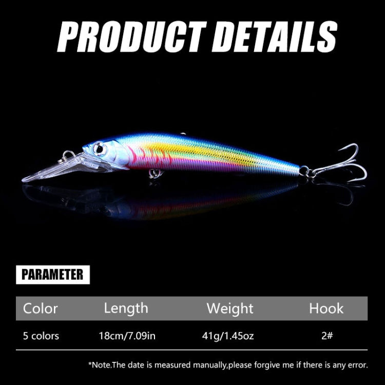 HENGJIA 18cm 41g Sinking Floating Minnow Fishing Lure Long Tongue Lure Bait(1) - Fishing Lures by HENGJIA/ | Online Shopping South Africa | PMC TechLife | Buy Now Pay Later Mobicred