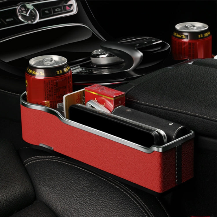 Car Seat Gap Storage Box Multifunctional Mobile Phone USB Charger, Color: QC3.0 Brown - free shipping - PMC TechLife - Order now!