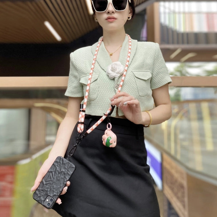 10mm Thick Rope Mobile Phone Anti-Lost Adjustable Lanyard Spacer(Dark Coffee Black Pattern) - Lanyards & Wrist Straps by PMc TechLife | Online Shopping South Africa | PMc TechLife | Buy Now Pay Later Mobicred