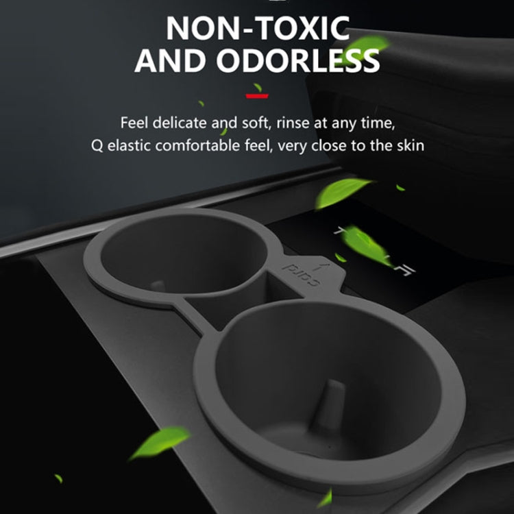 For Tesla Model3/Y Central Control Storage Silicone Cup Stopper(Grey) - Car Drink Holders by PMC TechLife | Online Shopping South Africa | PMC TechLife | Buy Now Pay Later Mobicred