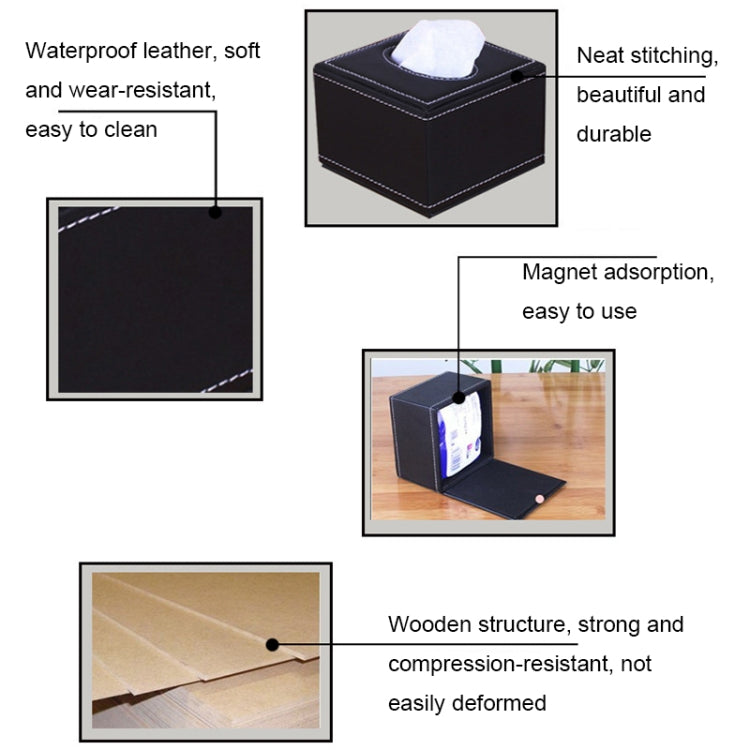 Ancient Pattern Hotel Restaurant Leather Square Paper Box Car Tissue Box - Tissue Boxes by PMC TechLife | Online Shopping South Africa | PMC TechLife | Buy Now Pay Later Mobicred