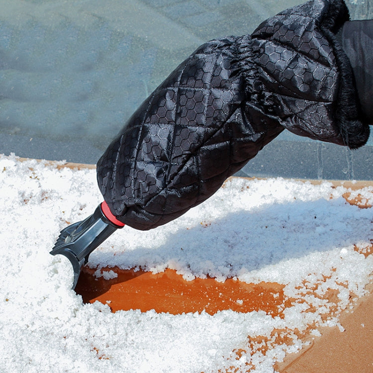 Vehicle Mounted Snow Shovel De-Icer Cleaning Tool, Color: Black+Gloves - Ice Scraper by PMC TechLife | Online Shopping South Africa | PMC TechLife | Buy Now Pay Later Mobicred