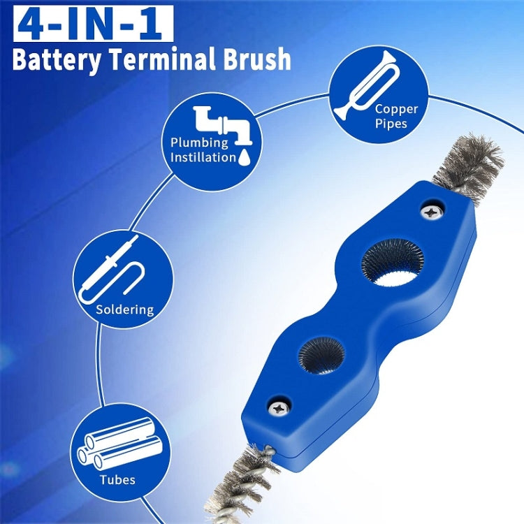 4 in 1 Wire Rust Removal Brush for Car Battery Cleaning - Others by PMC TechLife | Online Shopping South Africa | PMC TechLife | Buy Now Pay Later Mobicred
