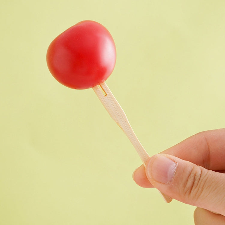 200pcs /Can Bamboo Fruit Stick Disposable Two Tines Dessert Fork For Home Use - Gadgets by PMC TechLife | Online Shopping South Africa | PMC TechLife