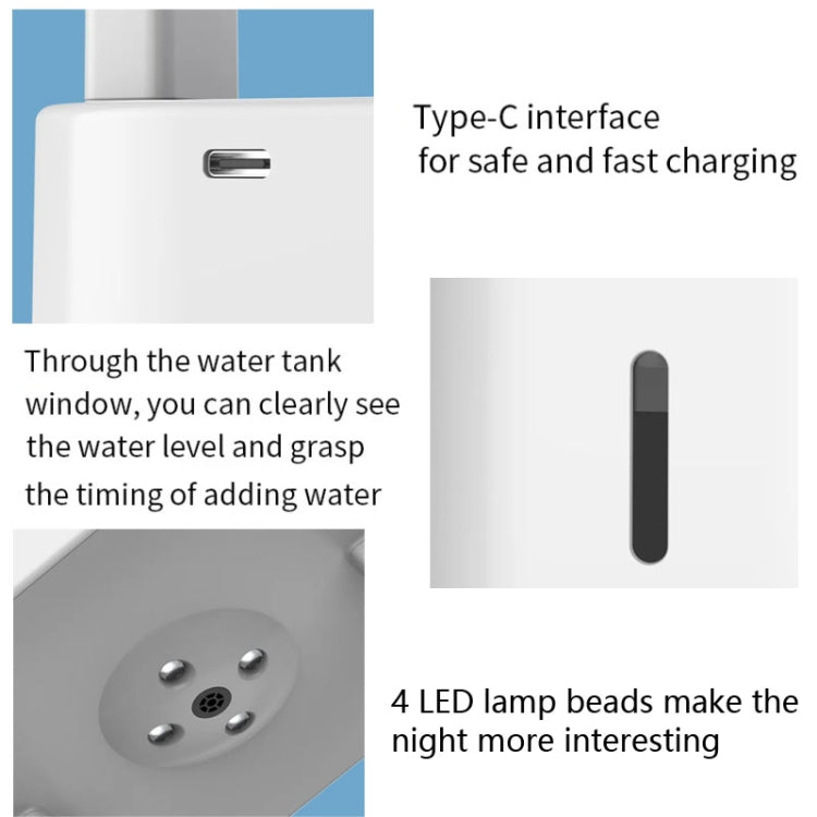 580ml Anti-gravity Humidifier Water Droplet Backflow Atomizer Aromatherapy Machine(Colorful Light) - free shipping - PMC TechLife - Order now!