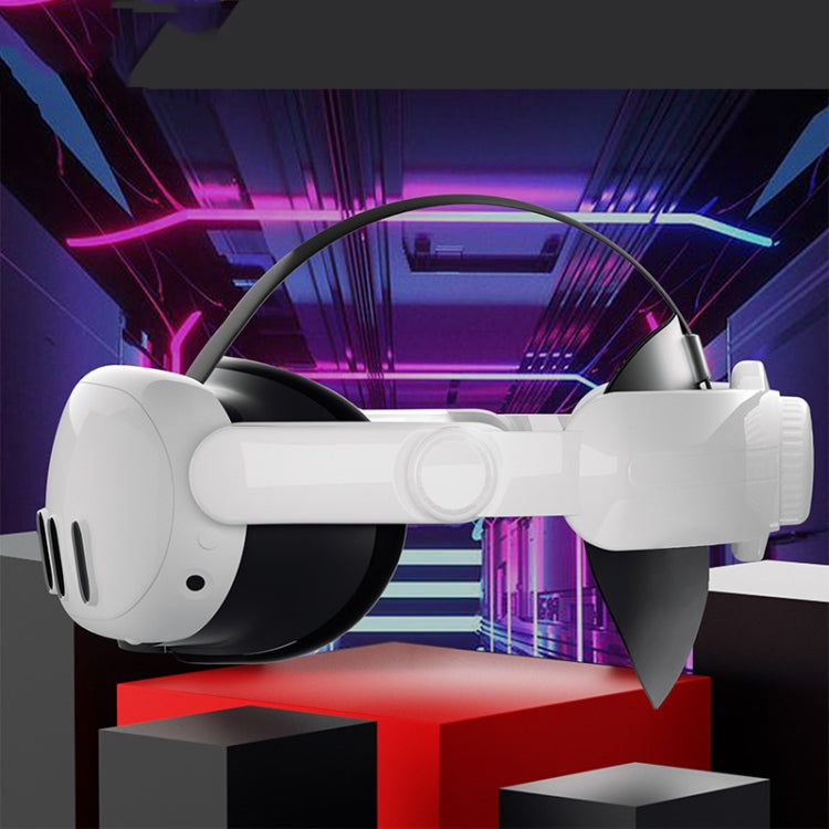 For Meta Quest 3 VR iplay Head Strap Reduce Pressure Adjustable Headband(White) - VR Accessories by PMC TechLife | Online Shopping South Africa | PMC TechLife