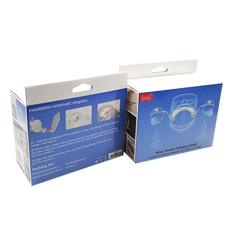 iplay Universal VR Wall-mounted Storage Bracket For Oculus Quest 3/2 Pico 4/3 PS5 VR(White) - free shipping - PMC TechLife - Order now!