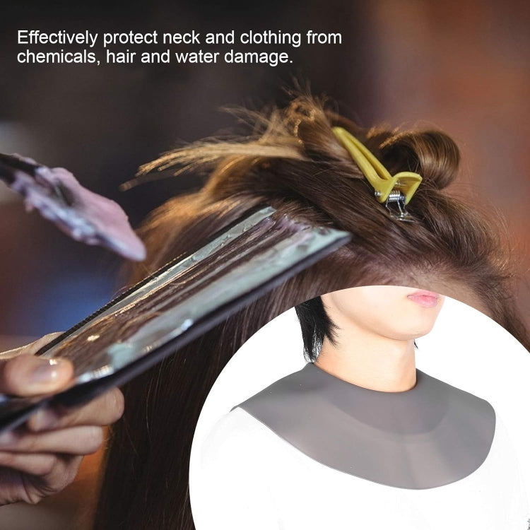 Hair Cutting Adjustable Shawl Capes Silicone Hairdressing Pad Neck Wrap Guard for Salon, Spec: Small Gray - free shipping - PMC TechLife - Order now!