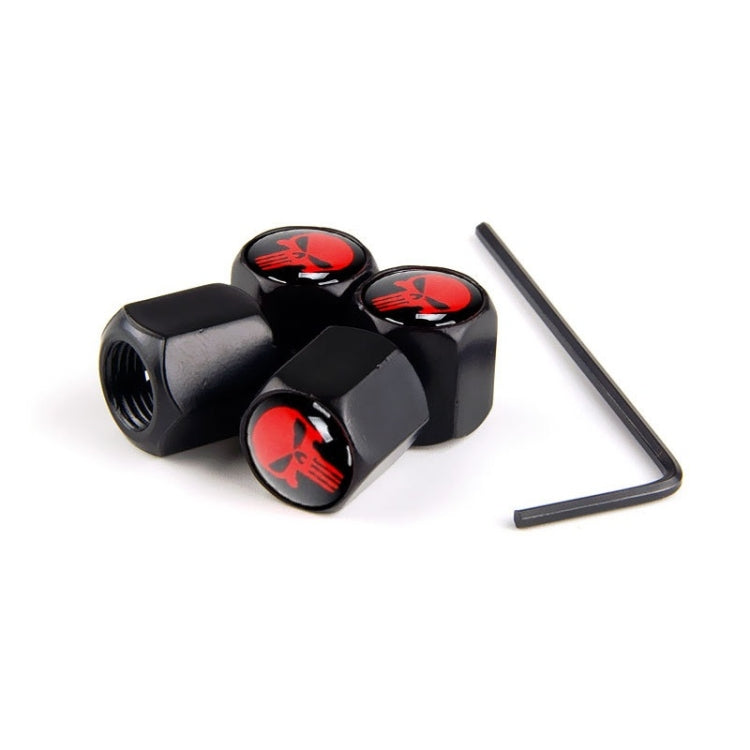 4pcs/set Skull Anti-theft Valve Personalised Conversion Cap(Red) - Tire Valve Caps by PMC TechLife | Online Shopping South Africa | PMC TechLife | Buy Now Pay Later Mobicred