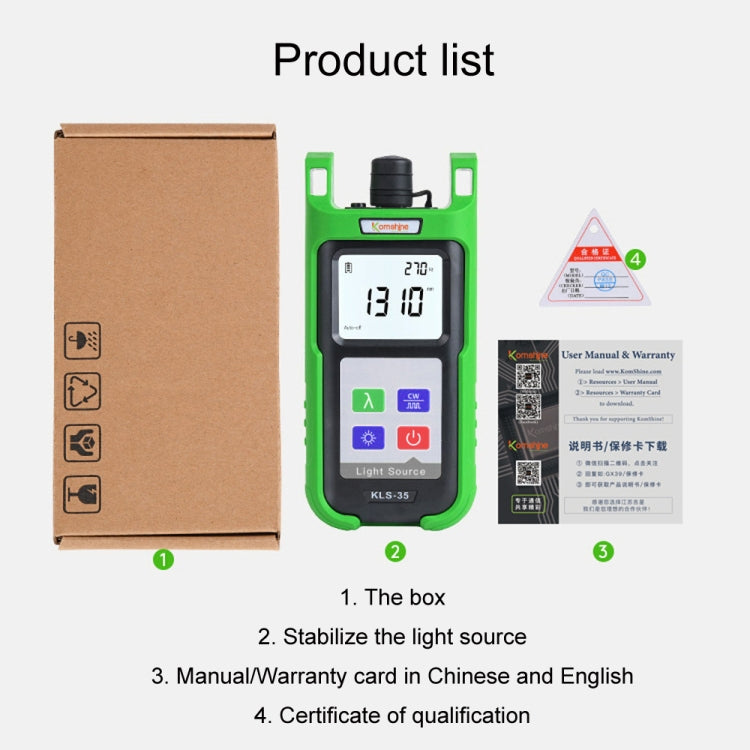 Komshine Handheld Laser Light Source Fiber Tester with LED Backlight, Model: KLS-35-S - free shipping - PMC Jewellery - Order now!