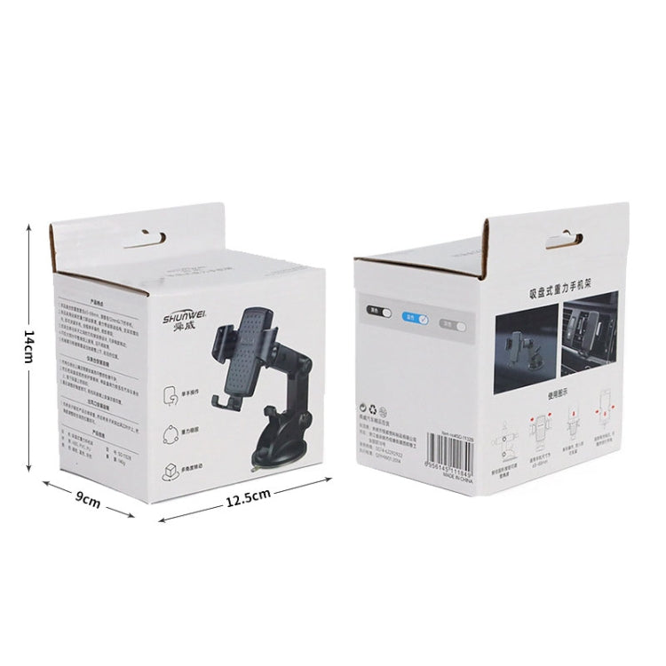 SHUNWEI SD-1132B Car Phone Suction Cup + Air Vent Holder Gravity Sensing Support Bracket(Gray) - Car Holders by SHUNWEI | Online Shopping South Africa | PMC TechLife | Buy Now Pay Later Mobicred
