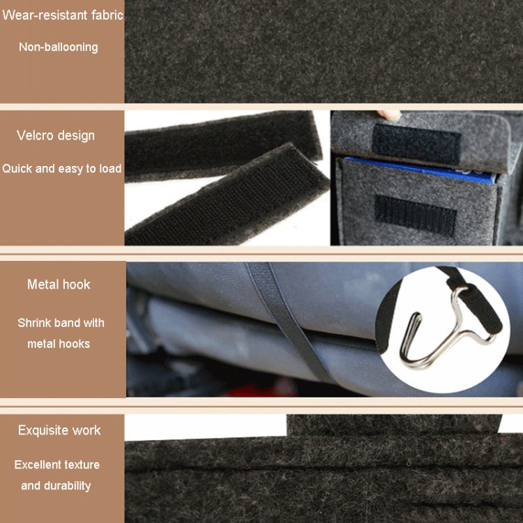 Felt Car Storage Bag Car Back Seat Hanging Organizer Bag(Light Gray) - Stowing Tidying by PMC TechLife | Online Shopping South Africa | PMC TechLife | Buy Now Pay Later Mobicred