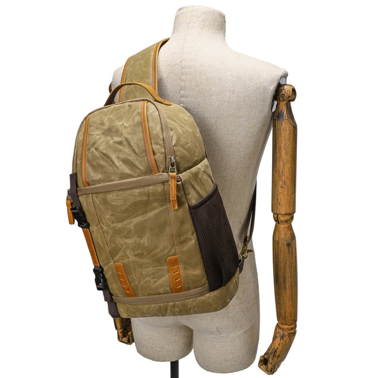 Outdoor Canvas Wear-resistant Waterproof Photography Shoulder Bag(Army Green) - Strap Satchel by PMC TechLife | Online Shopping South Africa | PMC TechLife | Buy Now Pay Later Mobicred