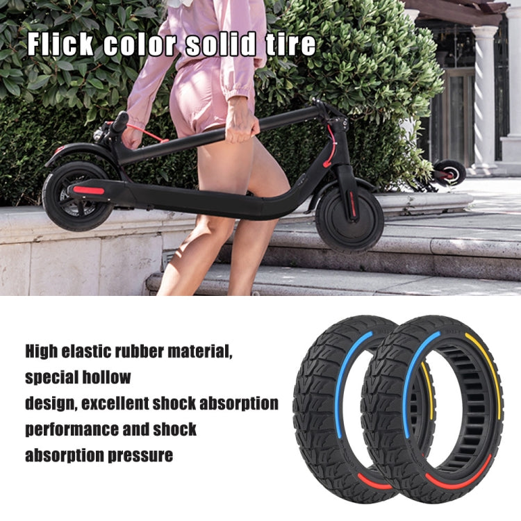 10 x 2.5-7 Inch Colorful Flick Off-Road Honeycomb Tires For Xiaomi Scooter 4 / 4 Pro(Tricolor) - Accessories & Parts by PMc TechLife | Online Shopping South Africa | PMc TechLife | Buy Now Pay Later Mobicred