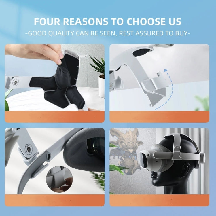 For PICO 4 Hibloks Pressure-free Headband High Elastic PU Headstrap VR Accessories - VR Accessories by hibloks | Online Shopping South Africa | PMC TechLife | Buy Now Pay Later Mobicred