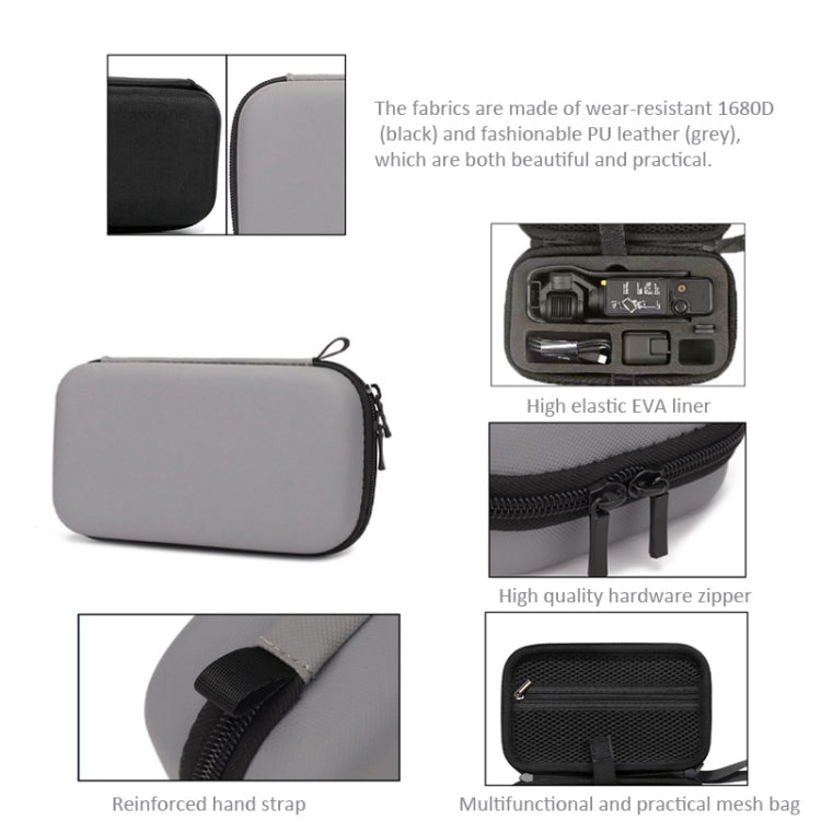 For DJI Osmo Pocket 3 Storage Bag Clutch Carrying Case(Black) - Case & Bags by PMC TechLife | Online Shopping South Africa | PMC TechLife | Buy Now Pay Later Mobicred