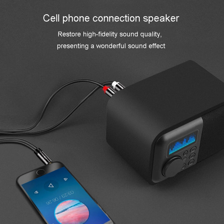 JINGHUA 1 In 2 3.5mm Audio Cable 3.5mm To 2RCA Double Lotus Computer Speaker Cell Phone Plug Cable, Length: 10m - free shipping - PMC TechLife - Order now!