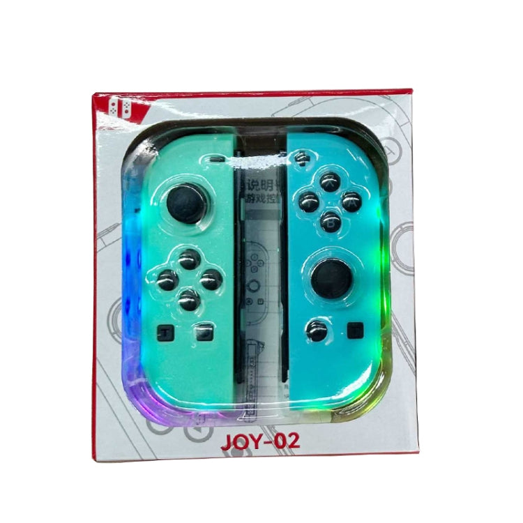 JOY-02 Gaming Left And Right Handle With RGB Lights Body Feel Bluetooth Gamepad For Switch / Switch OLED / Switch Pro / Switch Lite / Switch Joycon(White) - free shipping - PMC Jewellery - Order now!