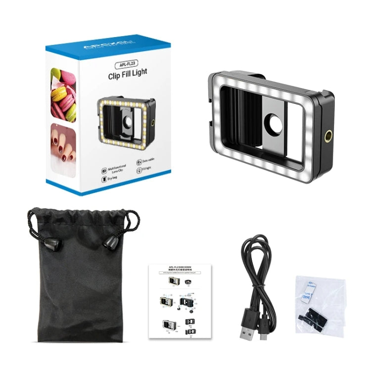 APEXEL Multifunctional Fill Light Phone Clip With 1/4 Inch & M17 M37 Thread Tnterface APL-FL.23 - free shipping - PMC TechLife - Order now!