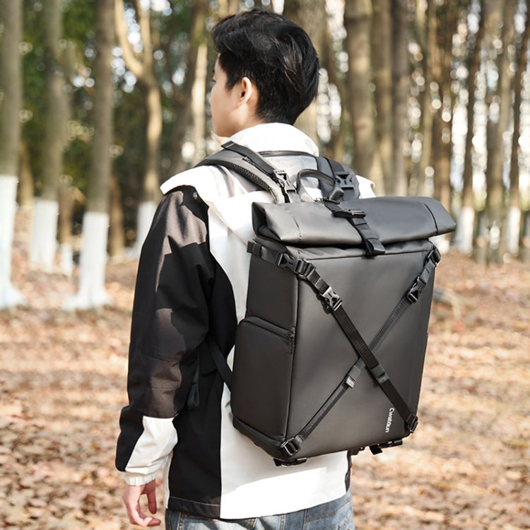 Cwatcun D113 Shoulder Leisure Camera Bag Waterproof High Capacity Outdoor Travel Photography Bag, Color: Large Black - free shipping - PMC TechLife - Order now!