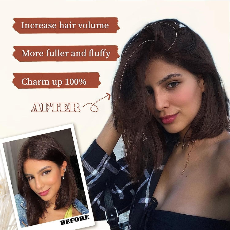 Invisible Pad Hair Roots Both Sides Puffy Wig Piece Faux Hair Extension Pad Hair Piece, Color: 20cm Light Brown - free shipping - PMC TechLife - Order now!