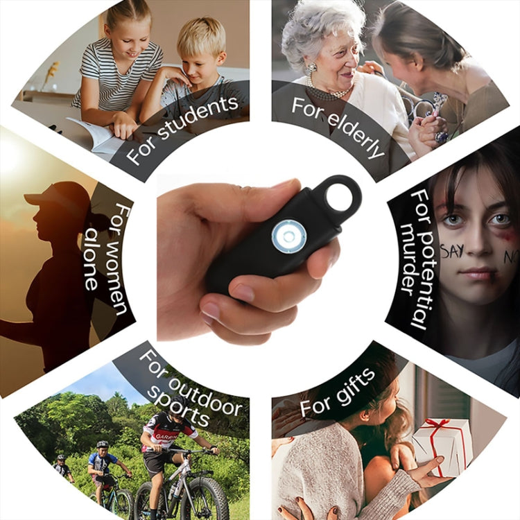 Women Personal Anti-pervert Alarm Outdoor LED Flashing Light Alarm(Black) - Anti-lost Alarm by PMc TechLife | Online Shopping South Africa | PMc TechLife | Buy Now Pay Later Mobicred