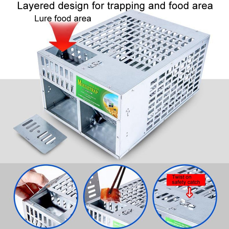 Double Door Large Home Indoor Automatic Mouse Trap Cage Catch Mouse Trap - Traps by PMC TechLife | Online Shopping South Africa | PMC TechLife | Buy Now Pay Later Mobicred
