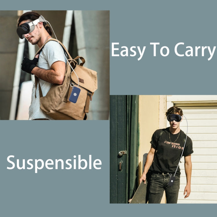 For Apple Vision Pro Accessories Power Protective Case Battery Silicone Storage Shell(Black) - VR Accessories by PMC TechLife | Online Shopping South Africa | PMC TechLife | Buy Now Pay Later Mobicred