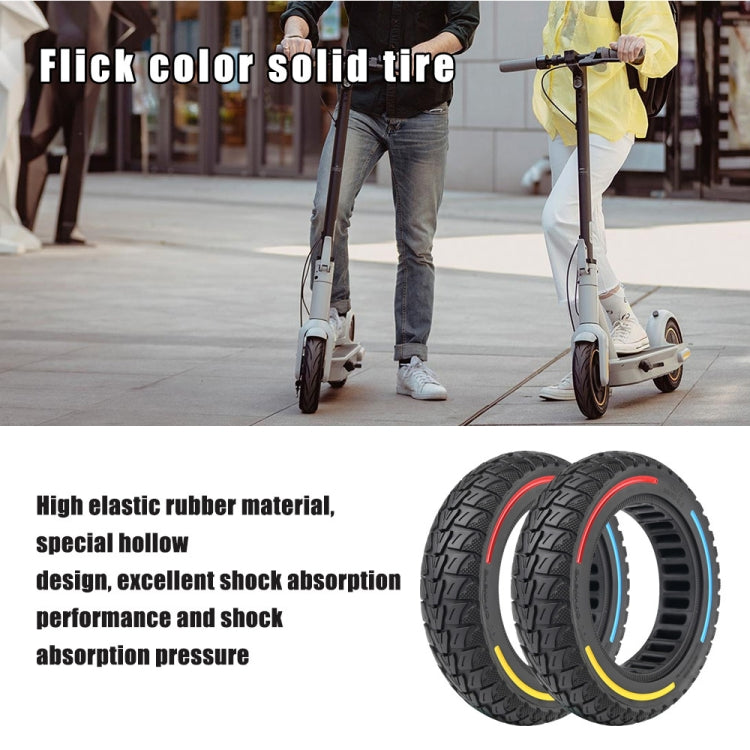 For Ninebot Max G30 Electric Scooter 10 x 2.5 Inch Flick Color Solid Tire(Tricolor) - Accessories & Parts by PMc TechLife | Online Shopping South Africa | PMc TechLife | Buy Now Pay Later Mobicred
