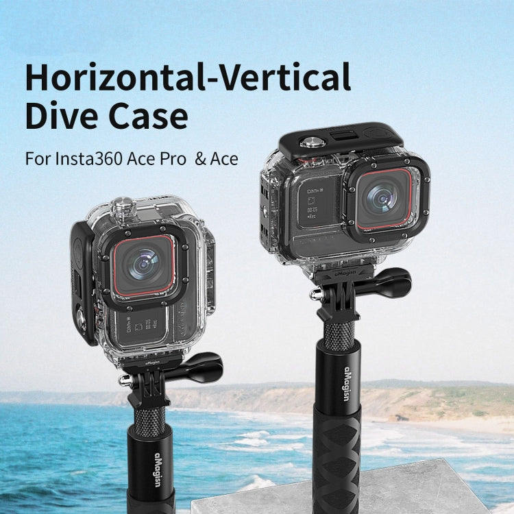 For Insta360 Ace aMagisn Horizontal and Vertical Shooting Dive Shell 60m Waterproof Shell Accessories - Case & Bags by aMagisn | Online Shopping South Africa | PMC TechLife | Buy Now Pay Later Mobicred