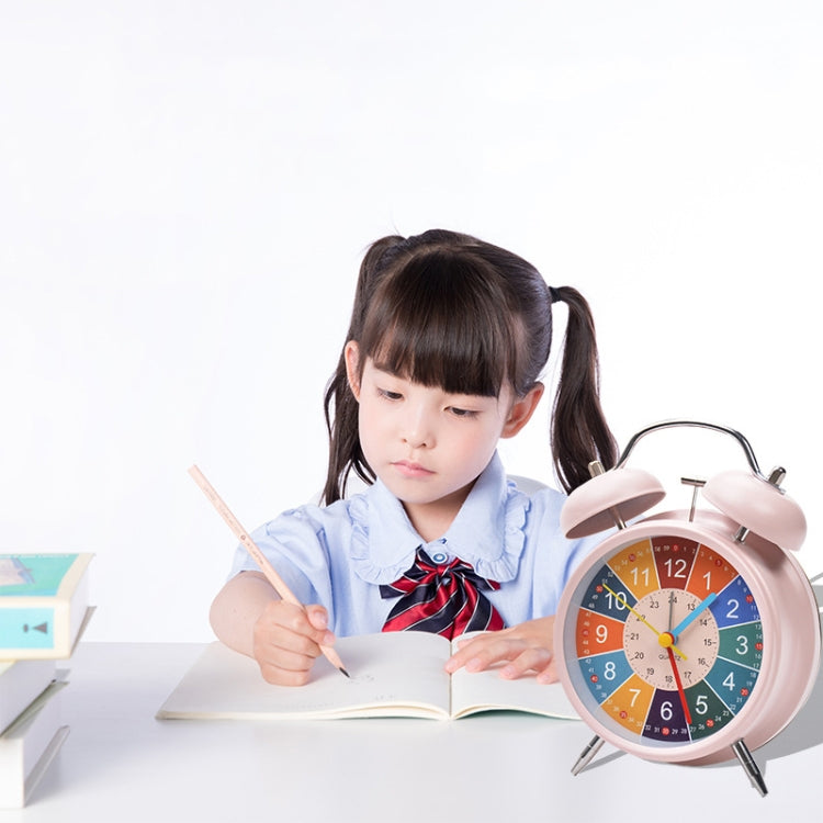 4 inch Early Learning Dual Ring Round Alarm Clock Student Bedside Metal Alarm Bell(White) - Novelty Clock by PMc TechLife | Online Shopping South Africa | PMc TechLife | Buy Now Pay Later Mobicred