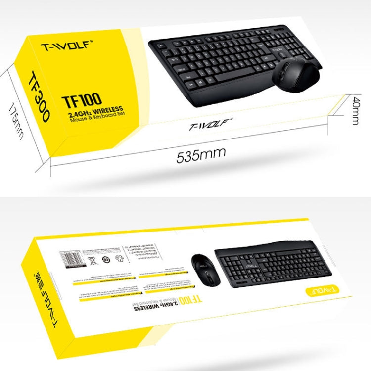 T-WOLF TF-100 2.4G Bluetooth Laptop Office Wireless Keyboard and Mouse Set(Set) - free shipping - PMC Jewellery - Order now!